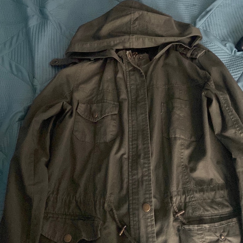 Dark Forest Green Bomber Jacket